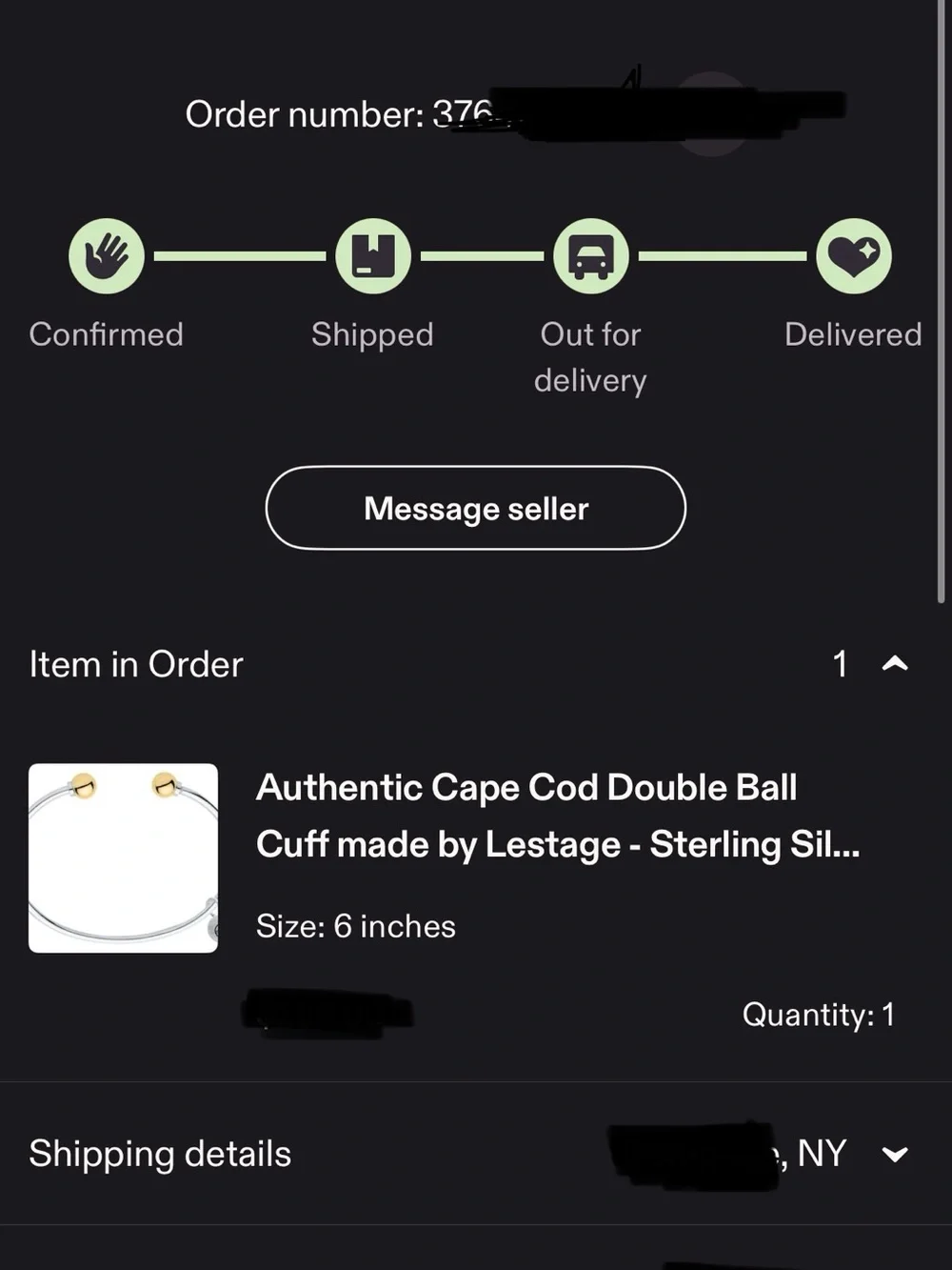 Authentic Cape Cod Double Ball Cuff made by LeStage